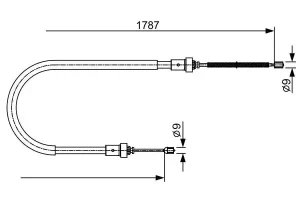 1 987 482 410 BOSCH Linka hamulca ręcznego
