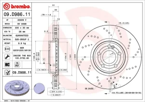 Tarcza hamulcowa MERCEDES-BENZ GLA BREMBO