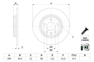 tarcze tyl audi a4 b8 0 986 479 E33 BOSCH