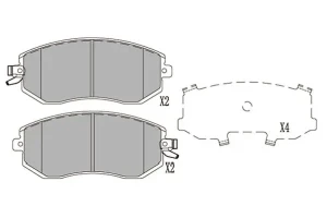 Zestaw klocków hamulcowych, hamulce tarczowe TOYOTA None KAVO PARTS