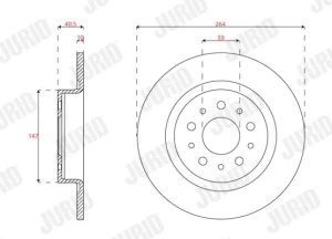 Tarcza hamulcowa FIAT TIPO Kombi (356_) JURID