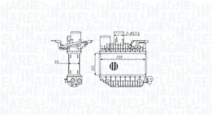 2.0 D-4D TOYOTA AVENSIS II Chłodnica powietrza doładowującego MAGNETI MARELLI
