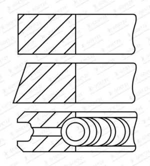 1.3 D FIAT PANDA III Zestaw pierścieni tłokowych GOETZE ENGINE