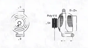 1.3 D FIAT PUNTO EVO Alternator