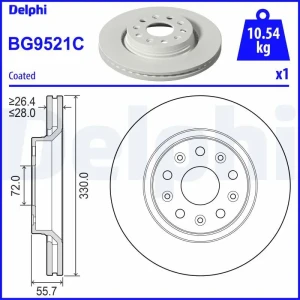 Tarcza hamulcowa JEEP GLADIATOR DELPHI