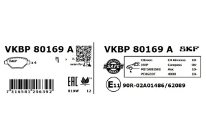 Zestaw klocków hamulcowych, hamulce tarczowe MITSUBISHI OUTLANDER III SKF