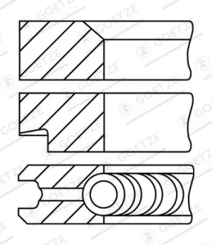 309 D, 307 D MERCEDES-BENZ T1 B602 Zestaw pierścieni tłokowych GOETZE ENGINE