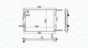 1.4, 1.6 16V, 1.6, 1.9 dCi RENAULT MEGANE II Kombi (KM0/1_) Chłodnica, układ chłodzenia silnika MAGNETI MARELLI