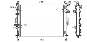 2.0 TDCi FORD FOCUS III Chłodnica, układ chłodzenia silnika AVA QUALITY COOLING