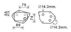 1.7 CRDi Chłodnica oleju, olej silnikowy KIA SPORTAGE III AVA QUALITY COOLING