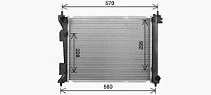 1.4 CRDi KIA RIO IV Chłodnica, układ chłodzenia silnika AVA QUALITY COOLING
