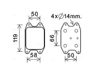 1.4 TSI, 1.5 TSI, 1.4 GTE Chłodnica oleju, olej silnikowy VW PASSAT B8 AVA QUALITY COOLING