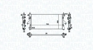 2.2 HDi PEUGEOT BOXER Chłodnica wody MAGNETI MARELLI