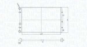 1.6, 1.4 TDI, 1.9 SDI, 1.4 VW POLO IV Chłodnica wody MAGNETI MARELLI