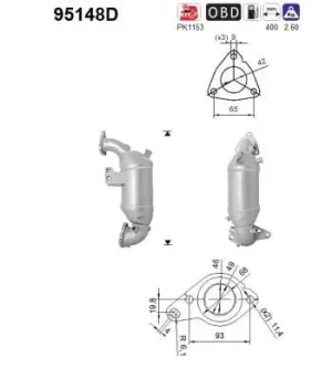 1.4 D-4D Katalizator TOYOTA YARIS III AS