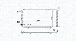 2.0 JTD, 2.3 JTD, 2.0, 2.8 JTD FIAT DUCATO Chłodnica, układ chłodzenia silnika MAGNETI MARELLI