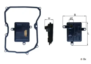 Filtr hydrauliczny, automatyczna skrzynia biegów SEAT LEON KNECHT