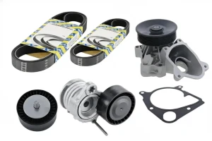 318 d, 320 d Pompa wodna + zestaw paska klinowego wielorowkowego BMW 3 E91 SNR