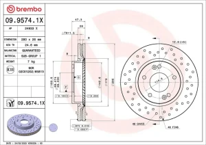 Tarcza hamulcowa KIA SPORTAGE II BREMBO