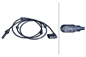 Czujnik, prędkość obrotowa koła MERCEDES-BENZ GLC C253 HELLA 6PU 358 216-181