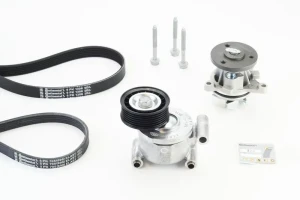 2.0, 2.0 F, 1.8 Pompa wodna + zestaw paska klinowego wielorowkowego VOLVO S40 2 CONTINENTAL CTAM