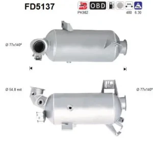 2.0 TDI VW TRANSPORTER T5 Filtr sadzy / filtr cząstek stałych, układ wydechowy AS