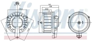 87670 NISSENS Wentylator wewnętrzny