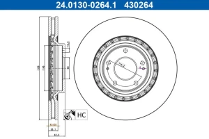Tarcza hamulcowa HYUNDAI i30 III ATE