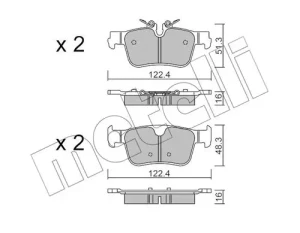 Zestaw klocków hamulcowych, hamulce tarczowe VOLVO XC60 II METELLI