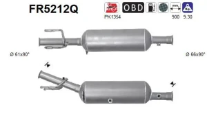 1.6 CITROËN BERLINGO Filtr sadzy / filtr cząstek stałych, układ wydechowy AS