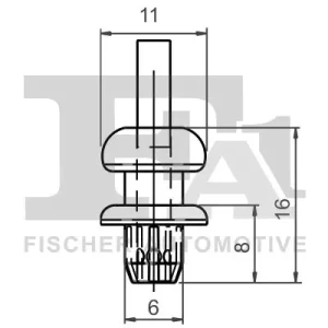 Clip, listwa ochronna FA1 21-20013.25