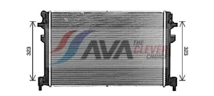 Chłodnica niskotemperaturowa, chłodnica pow. doładowującego SKODA SUPERB III AVA QUALITY COOLING