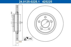 Tarcza hamulcowa FORD TRANSIT ATE