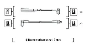 1.5 12V MITSUBISHI LANCER IV Przewody zapłonowe MAGNETI MARELLI