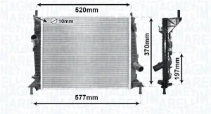 1.6 FORD FOCUS C-MAX I Chłodnica, układ chłodzenia silnika MAGNETI MARELLI