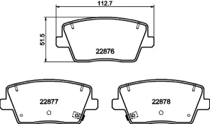 Zestaw klocków hamulcowych, hamulce tarczowe HYUNDAI i30 III HELLA PAGID