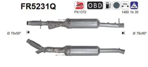 2.0 GT, 2.0 PEUGEOT 308 II Filtr sadzy / filtr cząstek stałych, układ wydechowy AS