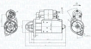 A 200, A 180, A 160 MERCEDES-BENZ KLASA A W169 Rozrusznik MAGNETI MARELLI