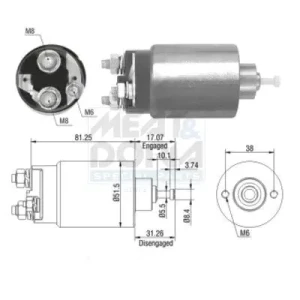 1.6 16V, 1.8 16V, 1.8 TD, 1.8 FORD ESCORT VI Włącznik elektromagnetyczny, rozrusznik MEAT & DORIA