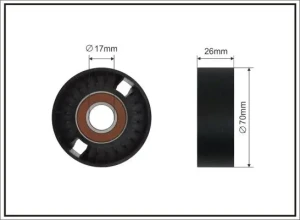 1.4 16V, 1.6 i, 1.4 i, 1.3 i, 1.0, 1.0 i SEAT IBIZA 2 Rolka napinacza, pasek klinowy wielorowkowy CAFFARO