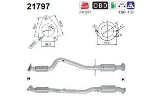 1.4, 1.4 LPG Katalizator OPEL ASTRA J AS