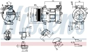 1.5, 1.0, 1.6 TDCi FORD TRANSIT Kompresor, klimatyzacja NISSENS