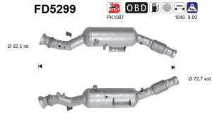 310 CDI, 316 CDI, 314 CDI, 313 CDI, 311 CDI MERCEDES-BENZ SPRINTER B906 Filtr sadzy / filtr cząstek stałych, układ wydechowy AS