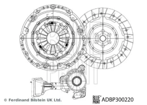 1.6 PEUGEOT 2008 Zestaw sprzęgieł BLUE PRINT