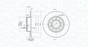 Tarcza hamulcowa VW SCIROCCO III MAGNETI MARELLI