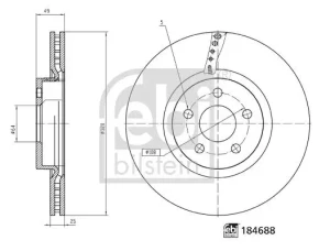 Tarcza hamulcowa FORD TRANSIT FEBI BILSTEIN