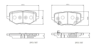 P 08 001E BREMBO Zestaw klocków hamulcowych, hamulce tarczowe