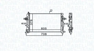1.6, 1.8 OPEL ASTRA H Chłodnica, układ chłodzenia silnika MAGNETI MARELLI
