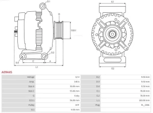 2.0 R, 2.0 TSI VW T-ROC Alternator