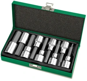 GAAD0905 TOPTUL Zestaw nasadek trzpieniowych 1/2" hex 9 szt.